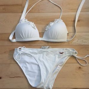 White Hollister push up bikini.